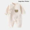 Long Sleeve Baby Casual Jumpsuits Baby Boys Girls Toddler Rompers Cotton Bebe Jumpsuit Clothing Outfits Soft OnePiece Pajamas 240118