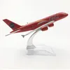 1 400 Scale 16cm COLA Airlines Airbus A380 Metal Alloy Airplane Aircraft Model Decoration Plane Kids Christmas Gift Collectible 240201