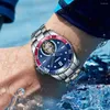 Relojes de pulsera AESOP Relojes de esqueleto Tourbillon de lujo para hombres Super luminoso Zafiro Cuerda manual Movimiento mecánico Reloj resistente al agua