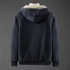 Lamb wool hoodie men's lamb hooded hoody Cashmere sweatshirts plus velvet thick elderly large size winter clothing L8xl 240127