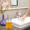 Dispenser di sapone liquido Coperchio in vetro Pompa per lozione in acciaio inossidabile Copertura in schiuma per fattoria a prova di perdite Accessori di ricambio per il bagno