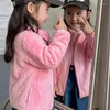 ジャケット女の女の子ジャケット6〜12 18 24か月秋の子供の男の子コートサーマルフランネルキッズアウトウェアピンクグレー韓国の子供服冬