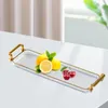 Tea Trays Serving Tray Household Cup Light Luxury Wine Glass Display Breakfast Dinner Jewelry Storage Mirror Tr