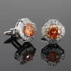 French Style Cufflinks Luxury Zircon Sleeve Studs Herrskjortor Crystal Copper Cuff Buttons Premium British Links 240130