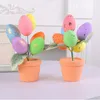 Dekorativa blommor Easter Simulated Egg Potted Plant Printed Foam Desktop Decoration Ornaments Outdoor Courtyard Festival Party Party