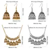 Halskette Ohrringe Set Mode Frauen Luxus Schmuck Charme Afghanischen Metall Kleine Glocke Jhumka OhrringeHalskette Femmes Hochzeit Geschenk