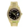 Reloj de lujo del mundo de la marca Mejor versión Reloj Índice de diamante negro Esfera Oro amarillo 228348RBR Nuevo reloj automático ETA Cal.3255 Garantía de 2 años RELOJES PARA HOMBRE