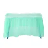 Rectangular Table Skirt Sweet Decoration Birthday Cloth Wedding Home Accessories Party Green Pink Purple Tablecloth 240131