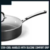 Cookware Sets Nonstick Kitchen With Stay-Cool Stainless Steel Handles Pot Set Of Pots 10-Piece And Pans Black Dining