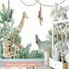 Jungle Nursery 3D Cartoon Wallpaper Custom Any Size Murals Monkey Giraffe For Child Kid Room Wall Painting Waterproof Home Decor 240122