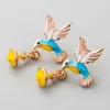 Stud Earrings Fashion Jewelry Accessories Vintage Simple Alloy Drop Oil Bird For Women Girls Super Pretty