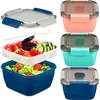 Servies Salade Lunchbox Met Compartiment Dienblad Sauslepel Kinderen Volwassen Fruit Snack Opslagcontainer Voor Picknick Schoolwerk