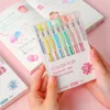 9 stuks gekleurde gelpennen set 0,5 mm journaling plakboek kawaii balpennen briefpapier intrekbare pen kantooraccessoires 240119