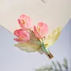 Haarspangen, alte Tulpen-Rosa-Blumen-Haarnadel, chinesische Hanfu-Accessoires für Mädchen, Vintage-Partys, Feen-Legierung, Haarspangen, Geschenk