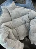 Gidyq Gray Short Parkas Women Y2k Streetwear Plus Size Croped Down Coats Korean Loose Thick Puffer Jacket Winter Outwears S-3XL 240202