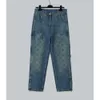 Highend Brand Designer Jeans Mode Impression tridimensionnelle Design US Taille Blue Jeans Luxe Haute Qualité Beau Jeans Pour Hommes 438