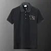 Designer-Herren-Poloshirt in Schwarz und Weiß, leicht, luxuriös, kurzärmelig, 100 % Baumwolle, klassische Stickerei, Alphabet, geschäftlich, lässig, Revers, modisch, schmale Passform, kurze Ärmel, M-3XL