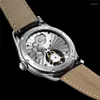 Wristwatches Aesop Original Tourbillon Mechanical Movement Skeleton Watch For Men Sapphire Luxury Waterproof Watches Mens 2024