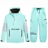 Set di tute da sci impermeabili per uomo e donna Pullover Costume da neve Giacca e pantaloni Abbigliamento outdoor Snowboard Inverno 240122