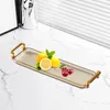 Tea Trays Serving Tray Household Cup Light Luxury Wine Glass Display Breakfast Dinner Jewelry Storage Mirror Tr