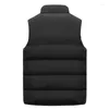 Herenvesten Winter Mouwloos Losse Standjassen Heren Herfstkraag Effen Zip Pad Casual Vest Vesten Warm Uitloper Katoen