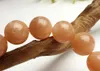 Strand Natural Sunstone Orange Moonsotone Crystal Beads Armband 12 mm