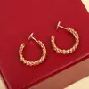 Baumelnde Ohrringe, modisch, hochwertig, Niete, 18 Karat Roségold vergoldet, Silber, Damen-Designer-Luxus-Schmuck-Trend