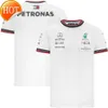 Nowy garnitur Mercedes AMG Team T-shirt Okoła szyi Summer Męs