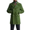 Herren formeller Mantel, Herrenjacke, britischer Stil, zweireihiger Herren-Trenchcoat, dicker, langärmliger Cardigan mit Kerbe für den Herbstwinter 240118