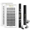 Quewel 72pcs Lash Clusters Kit Bond and Seal Eyelash Glue Long Lasting Premade Fan s Remover DIY Lashes 240130