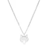 Chaînes Hongtong Tête d'animal Collier pendentif pour femmesmen tigre loup charmes mode bijoux en acier inoxydable mignon fille accessoires cadeau