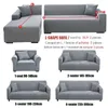 Szary zwykły kolor elastyczna rozciągająca sofa Need Order 2cece If Lstyle Fundas Sofas Con Chaise Longue Case for 240119