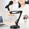 Mikrofoner utdragbara mikrofonhållare Tabell Stand lat konsol 360 ° roterbar med klämma flexibel artikulerande arm för mikrofon
