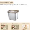 Storage Bottles Airtight Lid Food Container 304 Stainless Steel Refrigerator Box With Capacity Dishwasher For Vegetables