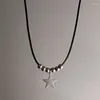 Anhänger Halsketten Stern Halskette Verstellbare Kordel Halskette Halsband Modischer Schmuck Geschenk T8DE