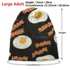 Berets Bacon & Eggs For Breakfast Beanies Knit Hat Fried Food Sandityche Meat Candy Protein Brimless Knitted