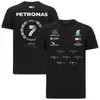 Nowy garnitur Mercedes AMG Team T-shirt Okoła szyi Summer Męs