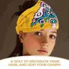 Bandanas Retro Ethnic Headband Decorative Hair Bandana Scarf Headscarf For Women Vintage Accessories Ties Fashion