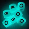 50Pcs 12mm Glow In the Dark English Alphabet Letter Beads Luminous Silicone Letters Beads for Baby Teething Chew Toy Shower Gift 240123