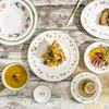 Juegos de utensilios de cocina, juego de vajilla de cerámica, platos de cena, taza de tulipán, platillo, sopa, plato ovalado, tazón, cocina doméstica