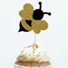 Feestartikelen Bijentaart Decoratie Geslacht Onthullen Babyshower Verjaardag Eerste Glitter Cupcake 24 Stuks