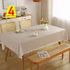 Table Cloth Chinese Classical Cotton Linen Tablecloth Fabric Waterproof Tea Solid Color Tablecl LPLing3