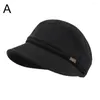 Boll Caps 2024 Women Sboy Beret Cap Hatts Retro Plain Color Elegant Lady All Matched Autumn