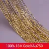 XF800 Genuine 18k Gold Necklace Fine Jewlery Real Au750 White Yellow Gold Chain Wedding Party Gift Romantic For women Girl D206 240123