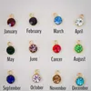 Studörhängen 316 Rostfritt stål Birthstone Ear Studs Gold Color Push-Back för Baby and Women Jewelry Gift 2024