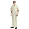 Etnik Giyim Eid Ramazan Müslüman Erkekler Jubba Thobe İslami Abaya Elbise Kimono Uzun Robe Suudi Musulman Thawb Kaftan Abayas Jubah Dubai Arap