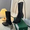 Boots Metal Square Toe Toe Cheel Platform Ongle Zipper Fashion Design Punk Cool Girl Shoes Winter