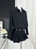 Casual Dresses Formal Occasion Elegant Solid One-Piece Frocks Kpop Women With Belt Single Breasted A-Line Chic Office Lady Design