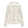 Veste en simili cuir rouge PU femme mode vestes de motard décontractées vêtements d'extérieur femme hauts printemps et automne veste en cuir noir manteau 240126