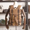 Backpack Large Capacity Travel Canvas Patchwork Mountaineering Bag Camping Outdoor